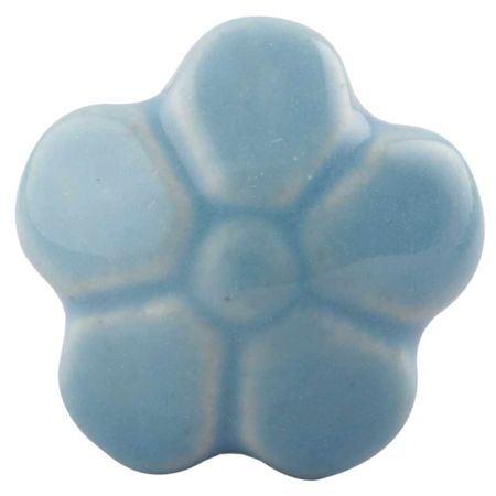 Turquoise Flower Ceramic Dresser Knob Online